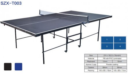 輕便型可折疊帶輪可移動(dòng)室內(nèi)乒乓球桌SZX-T003